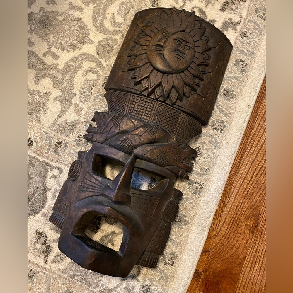 Mexico Folk Art Tribal Wood Wall Decor